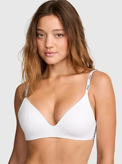 Pink Wear Everywhere Everywhere™ Lightly Lined Wireless Bra In White