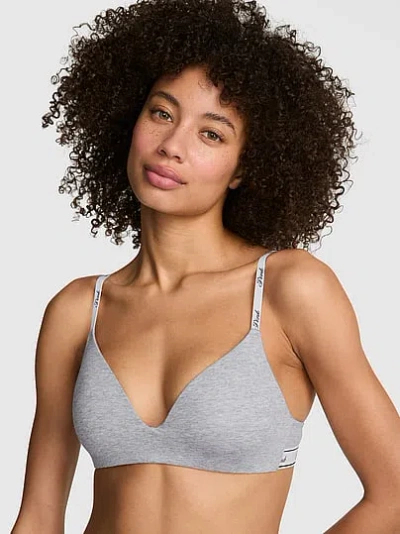 Pink Wear Everywhere Everywhere™ Push-up Wireless Bra In Gray