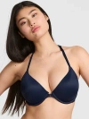 Pink Wear Everywhere Front-close Lightly Lined Full Coverage T-shirt Bra In Blue