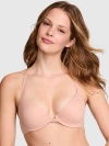 Pink Wear Everywhere Front-close Lightly Lined Full Coverage T-shirt Bra In Neutral