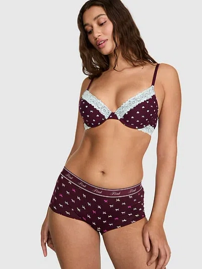 Pink Wear Everywhere Lightly Lined Demi Bra In Animal Print