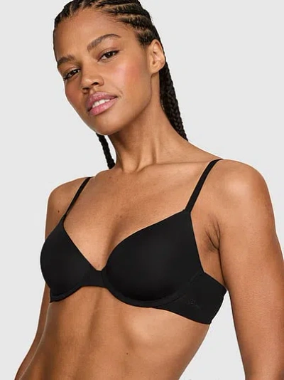 Pink Wear Everywhere Lightly Lined Demi Bra In Black
