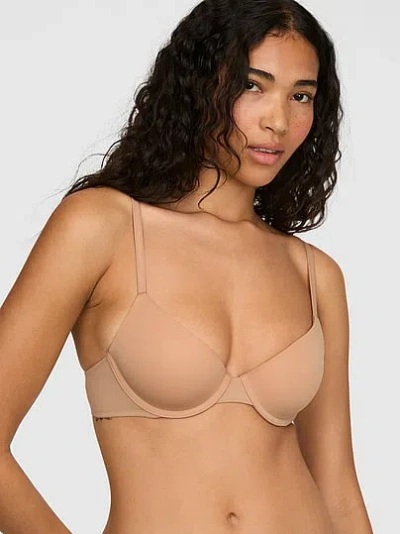 Pink Wear Everywhere Lightly Lined Demi Bra In Sand