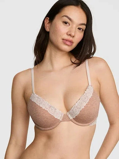 Pink Wear Everywhere Lightly Lined Demi Bra In Sand