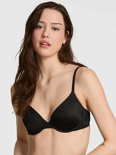 Pink Wear Everywhere Lightly Lined Full Coverage T-shirt Bra In Black