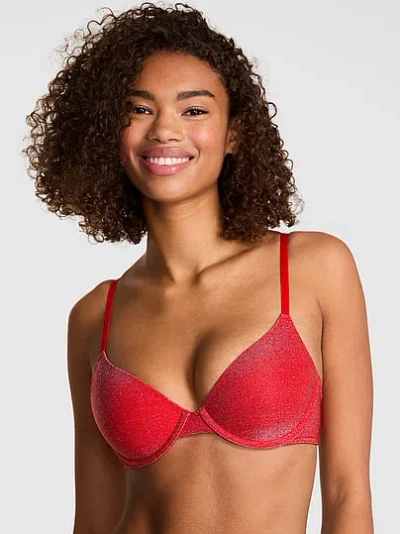 Pink Wear Everywhere Lightly Lined Full Coverage T-shirt Bra In Red