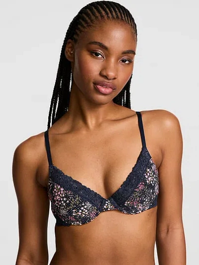 Pink Wear Everywhere Lightly Lined Full Coverage T-shirt Bra In Blue
