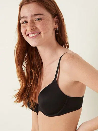Pink Wear Everywhere Lightly Lined T-shirt Bra In Black