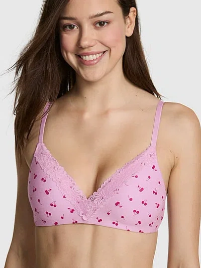 Pink Wear Everywhere Lightly Lined Wireless Bra In Purple