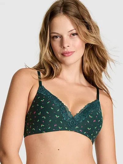 Pink Wear Everywhere Lightly Lined Wireless Bra In Green