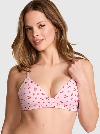 Pink Wear Everywhere Lightly Lined Wireless Bra In Animal Print