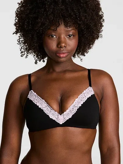 Pink Wear Everywhere Lightly Lined Wireless Bra In Black