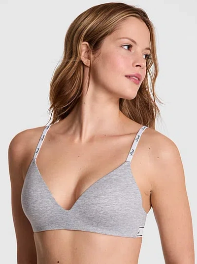 Pink Wear Everywhere Lightly Lined Wireless Bra In Gray