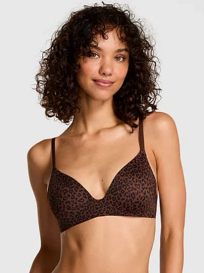 Pink Wear Everywhere Push-up Wireless Bra In Brown