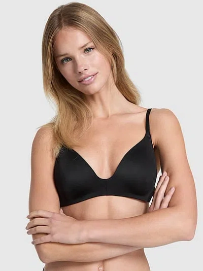 Pink Wear Everywhere Push-up Wireless Bra In Black