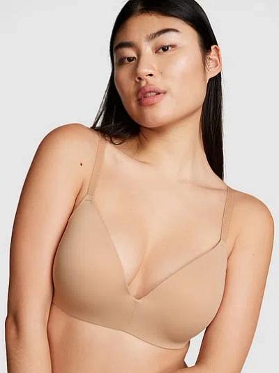 Pink Wear Everywhere Push-up Wireless Bra In Neutral