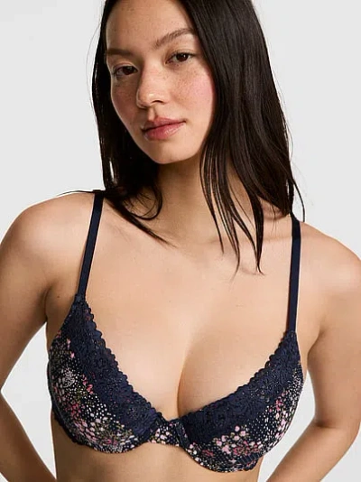 Pink Wear Everywhere Push-up Bra In Blue