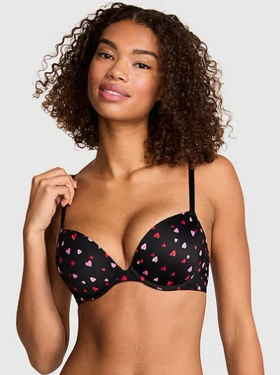 Pink Wear Everywhere Super Push-up Bra In Black