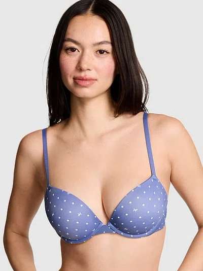Pink Wear Everywhere Super Push-up Bra In Blue