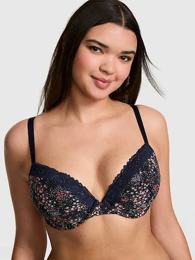 Pink Wear Everywhere Super Push-up Bra In Blue