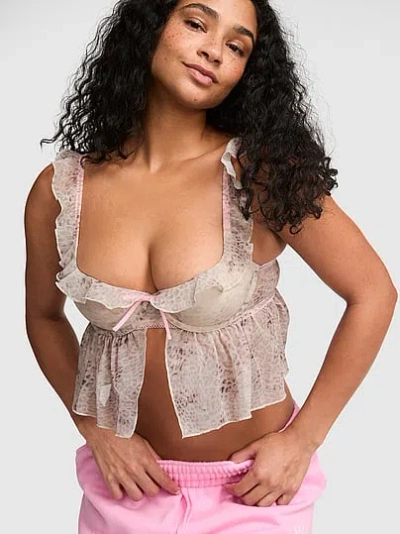 Pink Wink Grw ™ Lightly Lined Babydoll Bra Top In Multi