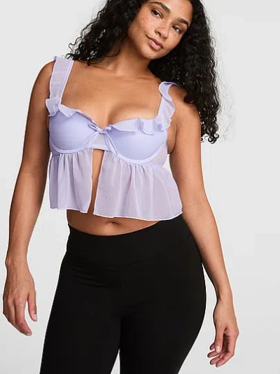 Pink Wink Grw ™ Lightly Lined Babydoll Bra Top In Blue