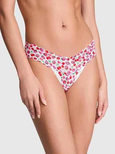 Pink Wink™ Lace Thong Panty In Multi