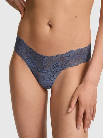 Pink Wink™ Lace Thong Panty In Blue