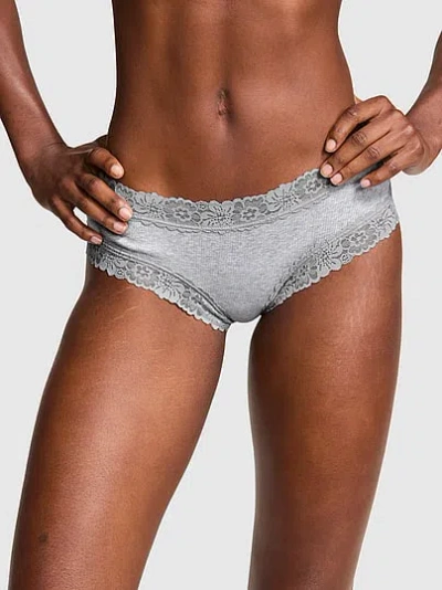 Pink Wink™ Lace-trim Cheeky Panty In Gray