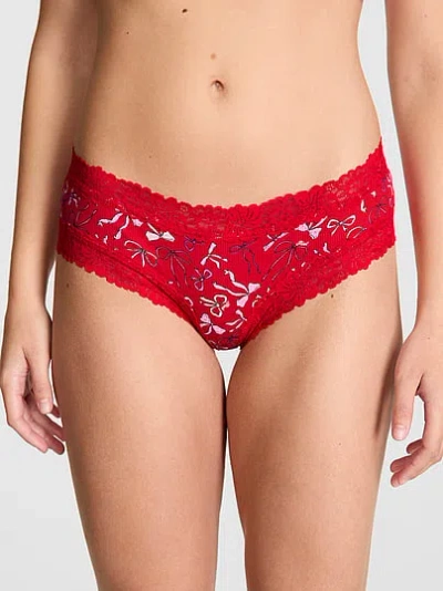 Pink Wink™ Lace-trim Cheeky Panty In Red