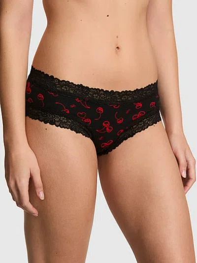 Pink Wink™ Lace-trim Cheeky Panty In Black