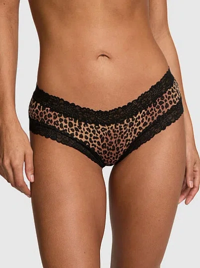 Pink Wink™ Lace-trim Cheeky Panty In Black