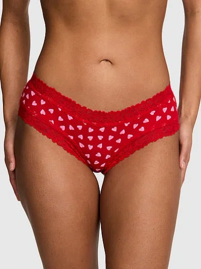Pink Wink™ Lace-trim Cheeky Panty In Red