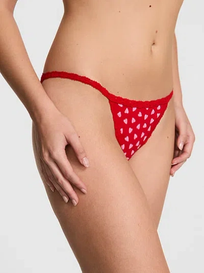 Pink Wink™ Lace-trim String Bikini Panty In Red