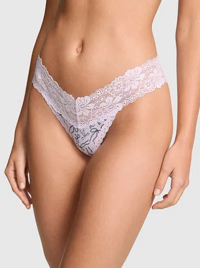 Pink Wink™ Lace-trim Thong Panty In Multi
