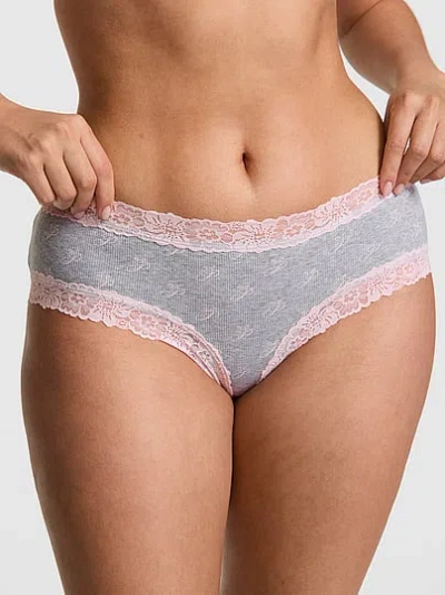 Pink Wink™ Lace-trim Cheeky Panty In Gray