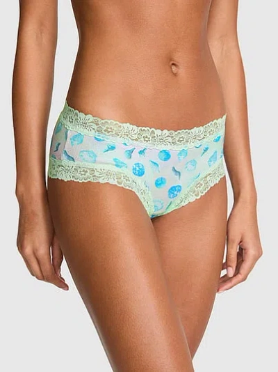 Pink Wink™ Lace-trim Cheeky Panty In Blue
