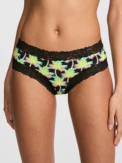 Pink Wink™ Lace-trim Cheeky Panty In Black