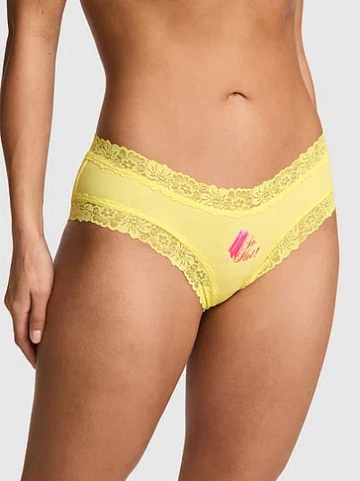 Pink Wink™ Lace-trim Cheeky Panty In Yellow