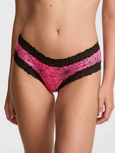 Pink Wink™ Lace-trim Cotton Cheeky Panty In Print