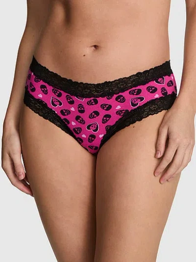 Pink Wink™ Lace-trim Cotton Cheeky Panty In