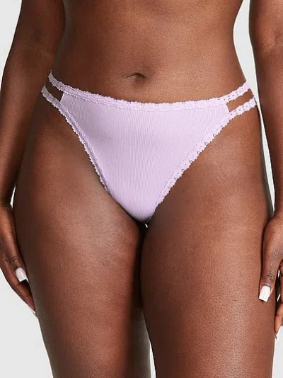 Pink Wink™ Lace-trim Strappy Thong Panty In