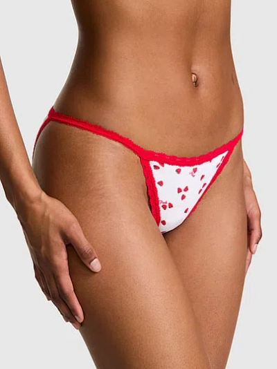 Pink Wink™ Lace-trim String Bikini Panty In Multi