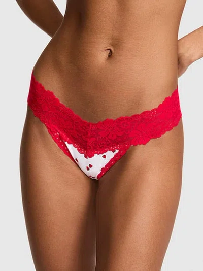 Pink Wink™ Lace-trim Thong Panty In Multi