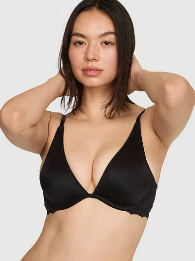 Pink Wink™ Lightly Lined Plunge Bra In Black