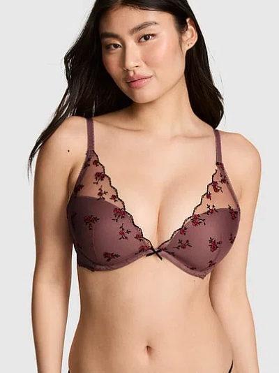 Pink Wink™ Lightly Lined Plunge Bra In Brown