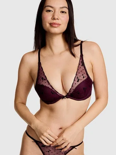 Pink Wink™ Lightly Lined Plunge Bra In Purple