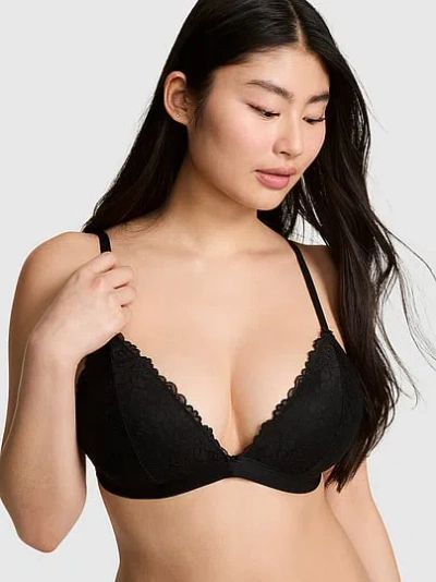 Pink Wink™ Push-up Triangle Bralette In Black