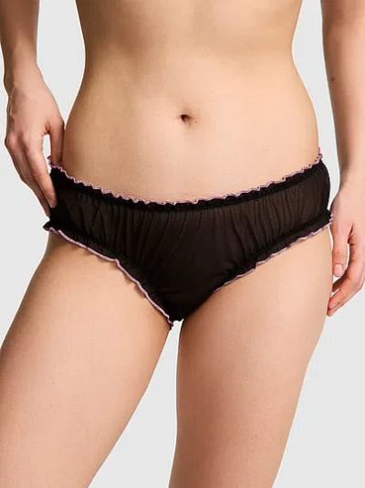 Pink Wink™ Ruffle Cheeky Panty In Black