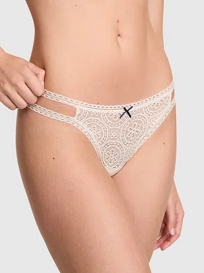 Pink Wink™ Strappy Thong Panty In White